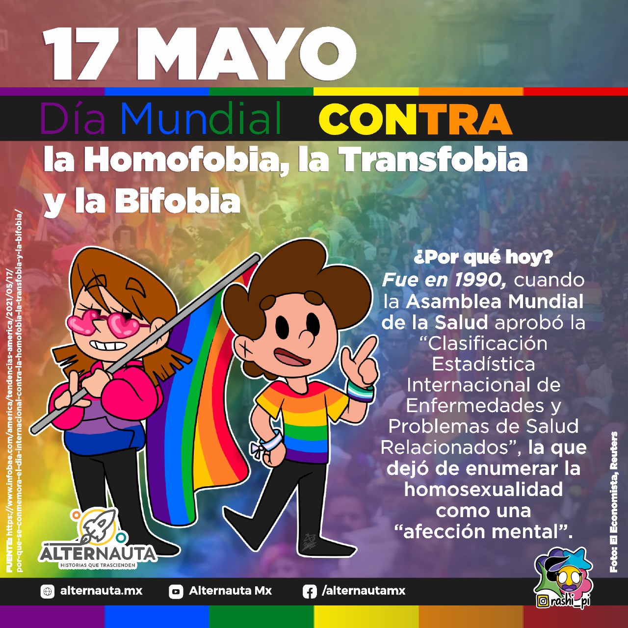 Día Internacional Contra la Homofobia se conmemora hoy Alternauta