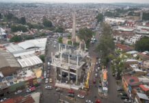 Más cerca de volar sobre Morelia, teleférico reporta 70 % de avance