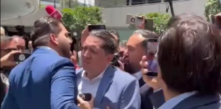 Pleito entre Morena y PRI escala: Mancilla y Arturo Ávila protagonizan empujones e insultos en el Senado