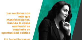 Las acciones son más que manifestaciones. Cuando la causa ambiental se convierte en oportunidad política