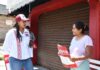 Casa por casa, Celeste Ascencio lleva información y organización a Morelia