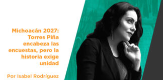 Michoacán 2027: Torres Piña encabeza las encuestas, pero la historia exige unidad