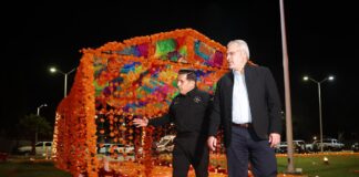 Con altares de Día de Muertos, honra Bedolla memoria de elementos caídos de la Guardia Civil